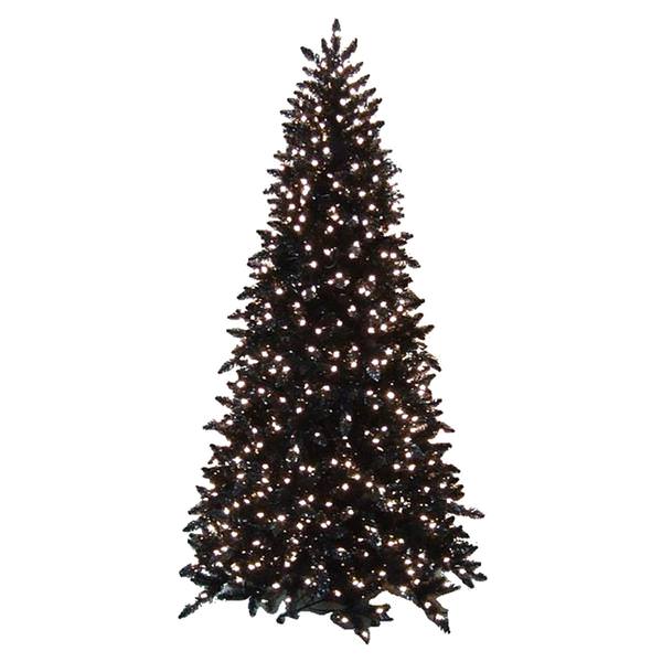 4.5' x 36" Black Ashley Spruce Slim 250 Clear Lights