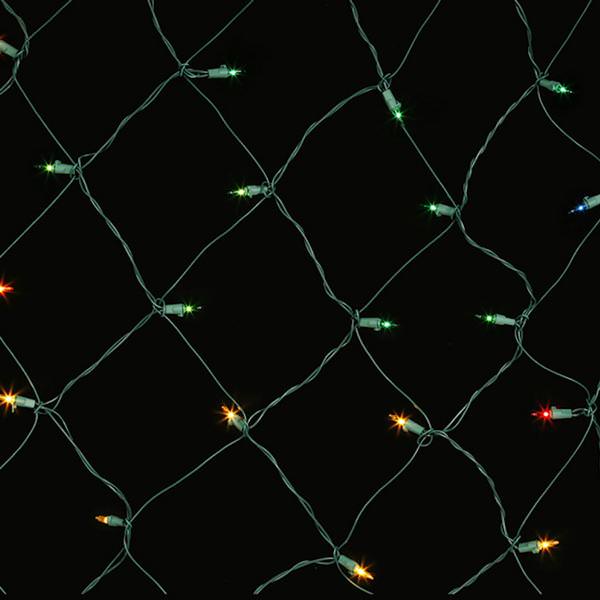 150 Light Green Wire Multi-Color 6' x 4' Net Light Miniature String