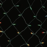 Vickerman 150 Light Green Wire Multi-Color 6' x 4' Net Light Miniature String
