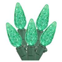 Vickerman 70 Light 35' Green Wire Green LED C6 String with 6" Spacing