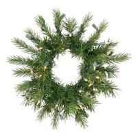 Vickerman 12" Artificial Tiffany Spruce Wreath 35 Clear Lights