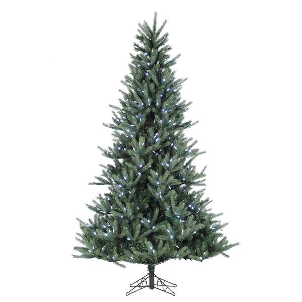 7.5' x 57" Artificial Tiffany Spruce 500 Frosted Warm White Italian LED Lights