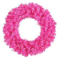 Vickerman 36" Artificial Hot Pink Wreath 100 Pink Miniature Lights