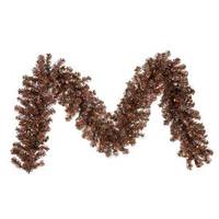 Vickerman 9' x 12" Artificial Mocha Garland 70 Clear Lights