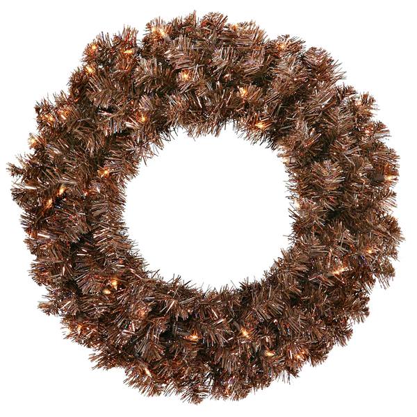 24" Artificial Mocha 50 Clear Miniature Lights