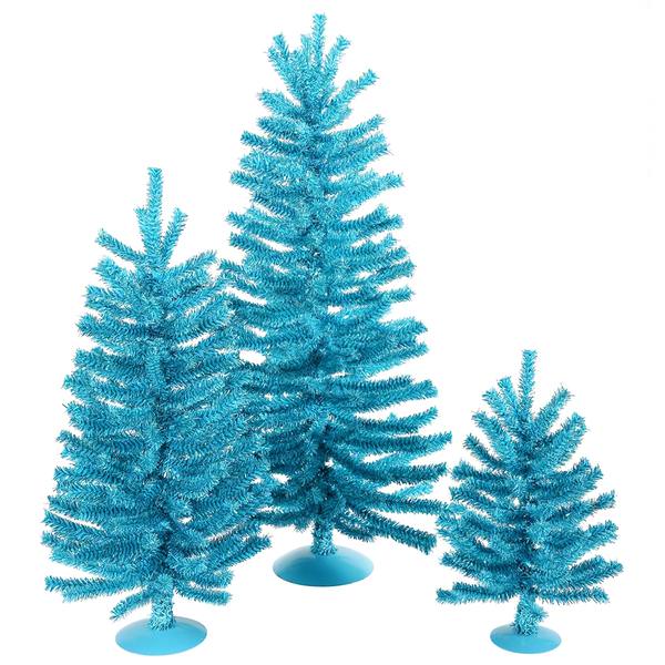 12" 18" 24" Sky Blue Mini Tree Set