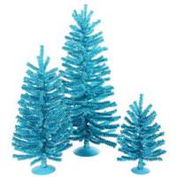 Vickerman 12" 18" 24" Sky Blue Mini Tree Set