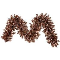 Vickerman 9' x 14" Artificial Mocha Wide Cut Garland 70 Clear Lights