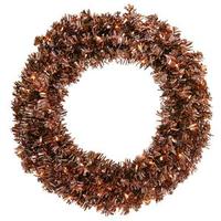 Vickerman 30" Artificial Mocha Wide Cut Wreath 70 Clear Lights