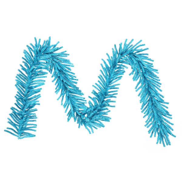 9' x 10" Artificial Sky Blue Mini Garland
