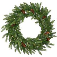 Vickerman 30" Artificial Sitka Spruce Wreath 50 Clear Lights