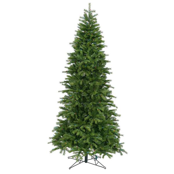 7.5' x 47" Artificial Medium Redwood 550 Multi-Color DuraLit Miniature Lights