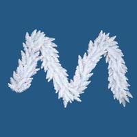 Vickerman 9' x 14" Artificial White Ashley Spruce Garland 100 Clear Lights