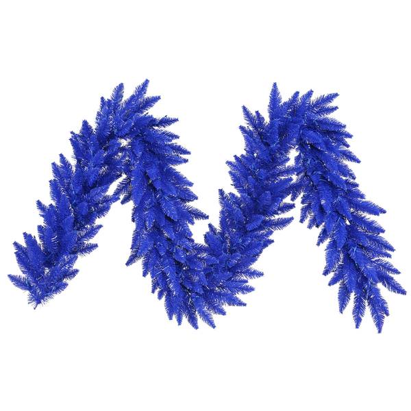 9' x 14" Artificial Navy Ashley Spruce Garland 100 Blue Lights