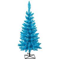 Vickerman 3' x 17" Sky Blue Ashley Spruce 100 Blue and White Lights