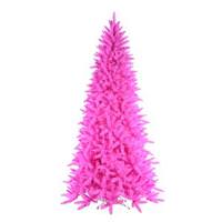 Vickerman 3' x 17" Pink Ashley Spruce 100 Pink / White Miniature Lights