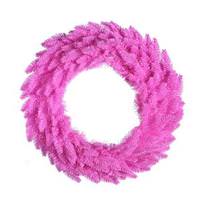 Vickerman 24" Artificial Pink Ashley Spruce Wreath 50 Pink / White Miniature Lights