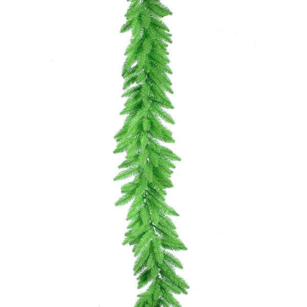 9' x 14" Artificial Lime Ashley Spruce Garland 100 Green and Clear Lights