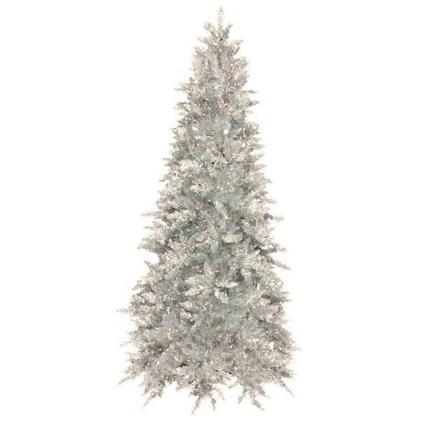 7.5' x 52" Silver Ashley Spruce 750 Clear Lights