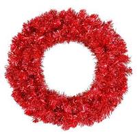 Vickerman 24" Artificial Red Wreath 50 Red Lights