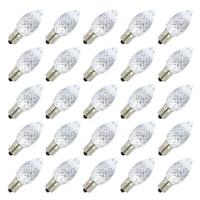 View 0.96 watt 120 volt C7 Candelabra Screw Pure White Twinkle LED (25 Pack)