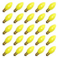 Vickerman 7 watt 130 volt C9 Intermediate Screw Base Ceramic Yellow (25 pack)