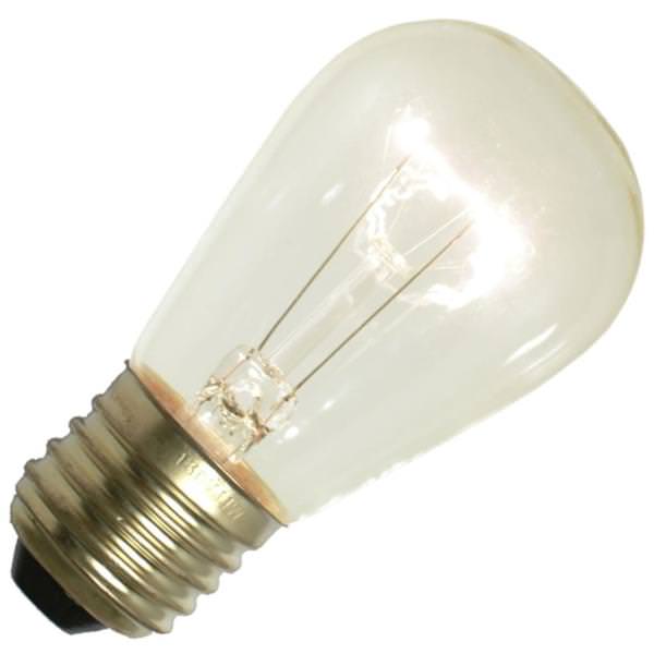 11 watt 130 volt S14 Medium Screw Base Clear Light