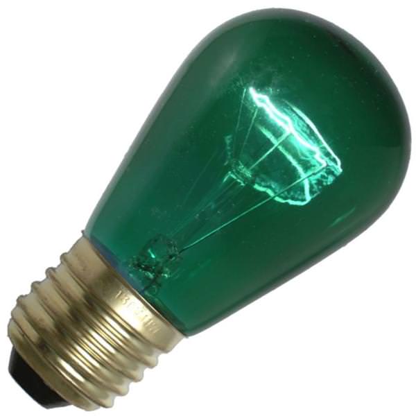 11 watt 130 volt S14 Medium Screw Green Light