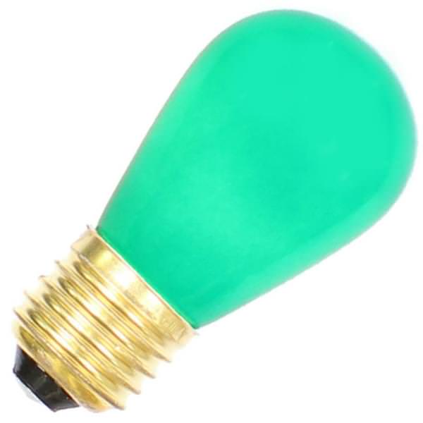 11 watt 130 volt S14 Medium Screw Green Ceramic Light