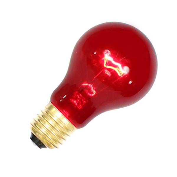 25 watt 130 volt A19 Medium Screw Red Light
