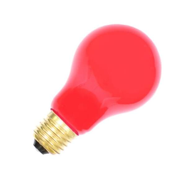 25 watt 130 volt A19 Medium Screw Red Ceramic Light