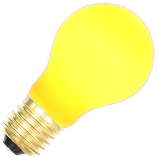 25 watt 130 volt A19 Medium Screw Yellow Ceramic Light