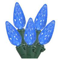 Sival 70 Light 23.7' Green Wire Blue LED C6 String with 4" Spacing