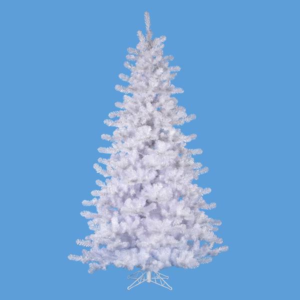 6.5' x 48" Crystal White Spruce Slim 360 LED Warm White Lights
