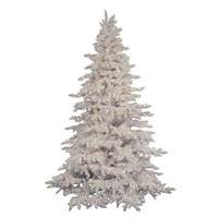 Vickerman 6.5' x 56" Artificial Flocked White Spruce 650 Clear Lights