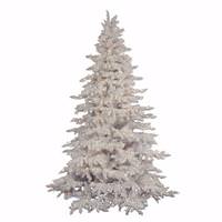 Vickerman 7.5' x 65" Artificial Flocked White Spruce 850 Clear Lights