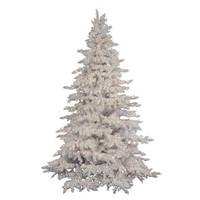 Vickerman 10' x 72" Artificial Flocked White Spruce 1,100 Warm White Italian LED Lights
