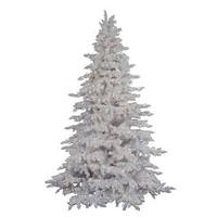 Vickerman 7.5' x 65" Artificial Flocked White Spruce 650 Warm White Italian LED Lights