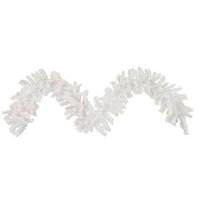 Vickerman 9' x 14" Artificial Flocked White Spruce Garland 50 Multi-Color DuraLit Miniature Lights