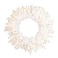 Vickerman 30" Artificial Flocked White Spruce 50 Warm White Italian LED Lights