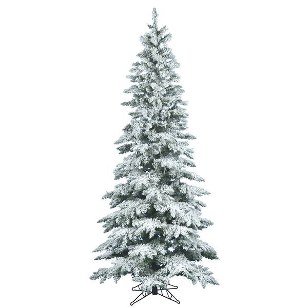 7.5' x 43" Artificial Flocked Slim Utica Fir