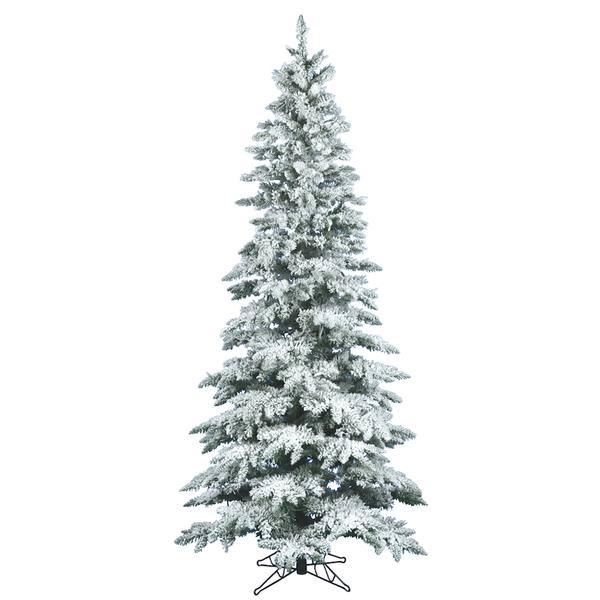 12' x 65" Artificial Flocked Slim Utica Fir