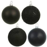 View 2.4" Black 4 Finish Ball Ornaments (set of 24)