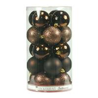 Vickerman 2.75" Chocolate Matte Shiny Sequin Glitter Ball Ornament (20 pack)