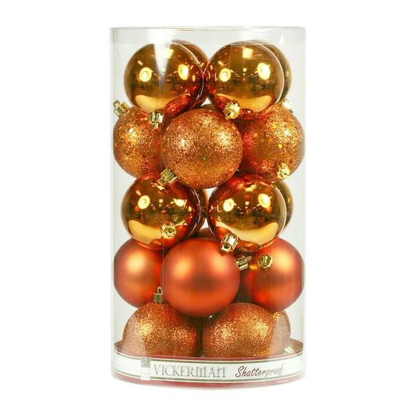 2.75" Burnished Orange Matte Shiny Sequin Glitter Ball Ornament (20 pack)