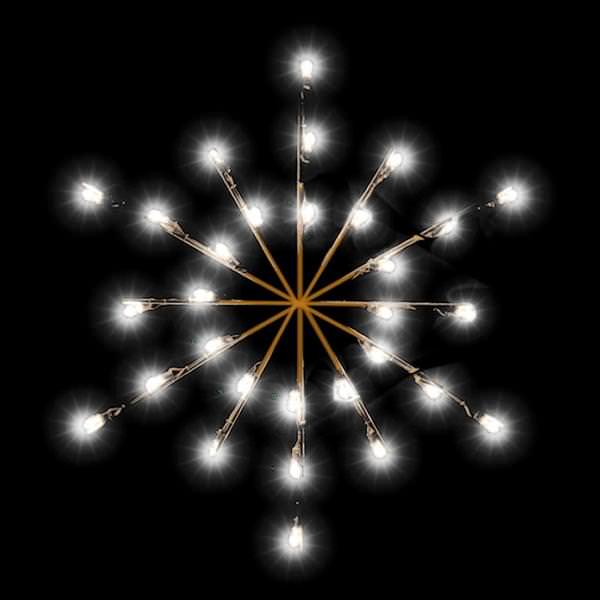 3' Snowburst LED Pure White C7 Pole Mount Decoration