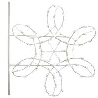 View 66 Light 4.5' Pure White C7 LED Double Spiral Snowflake Pole Decoration