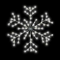 Vickerman 48 Light 3.5' Pure White C7 LED Fancy Forked Snowflake Pole Decoration