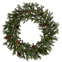 Vickerman 30" Artificial Sau Creek Pine Wreath 50 Clear Lights
