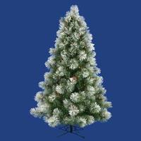 Vickerman 9' x 65" Artificial Flocked Scotch Pine 550 Clear Lights